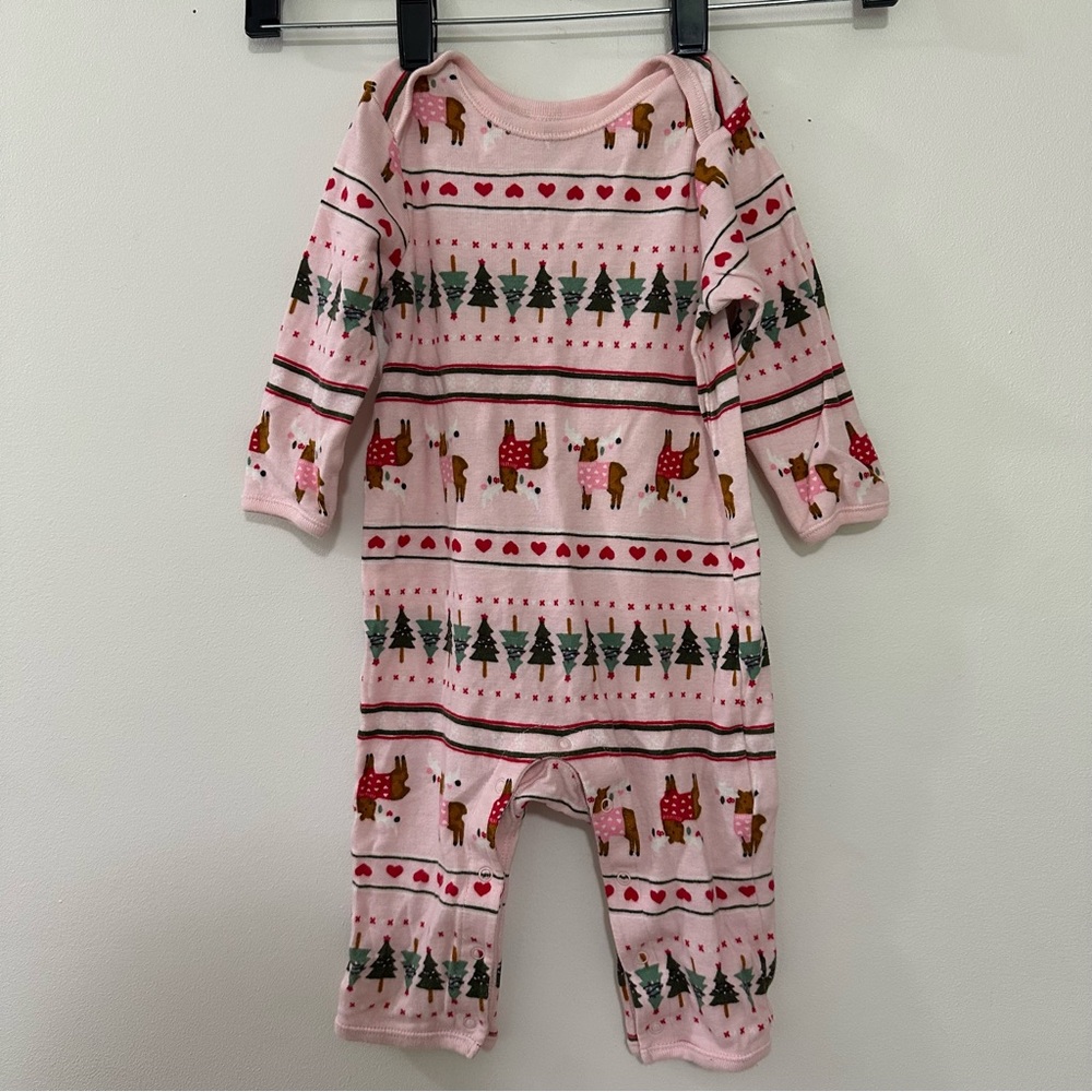 Old Navy‎ Christmas Long Sleeve Uni-sex One Piece Outfit 6-12 Month bundle of 2